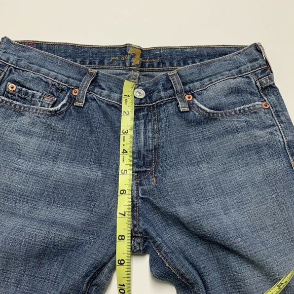 7 Seven For All Mankind Dojo Wide Leg Flare Jeans - Picture 7 of 8